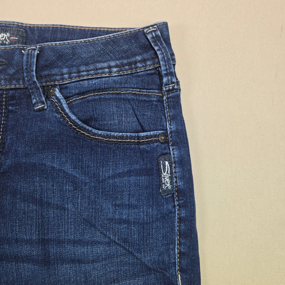 Silver Jeans Co Aiko Super Skinny Womens Dark Wash Denim Indigo 29x31 - Picture 4 of 11